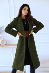 Wool Blend Double Breasted Lapel Elegant Christmas Outerwear