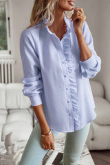 Chemisier à manches longues en dentelle florale