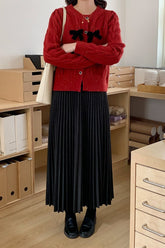 Gilet de Noël côtelé à nœud scintillant