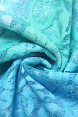 Robe midi en maille brodée