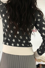 Star Jacquard Zip Hoodie