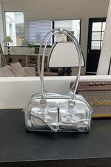 Sac bowling à nœud papillon, sac à bandoulière chic, sac fourre-tout