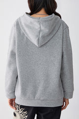Loose Graphic Zip Hoodie