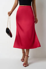 Jupe de Noël en satin queue de sirène