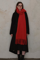 Écharpe de Noël à franges en laine mélangée