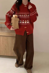 Gilet de Noël rétro en jacquard, style rétro.