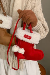 Sac bandoulière en daim duveteux en forme de botte, mini sac pour téléphone