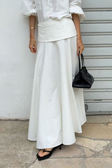 Jupe midi trapèze unie