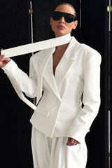 Belted Short Blazer Coat