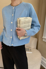 Gilet de Noël raglan à boutons jade