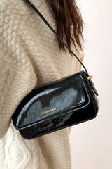 Red Patent Leather Square Mini Bag Shoulder Underarm Crossbody Bag