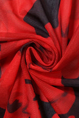 Robe midi à volants imprimée à fleurs