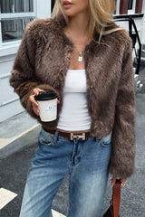 Manteau décontracté en maille unie