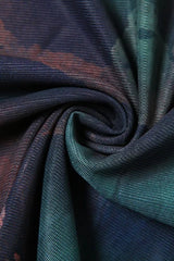 Tie-Dye Deep V Neck Backless Mini Dress