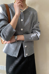 Gilet de Noël raglan à boutons jade