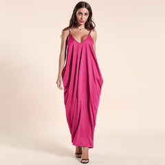 Robe longue à poches Olivian - Magenta
