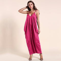 Robe longue à poches Olivian - Magenta