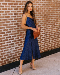 Robe nuisette midi Halsey à imprimé léopard en relief