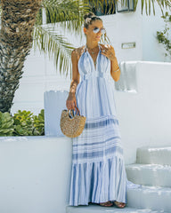 Montpellier Tiered Halter Maxi Dress