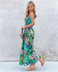Robe maxi imprimée palmiers Find Paradise
