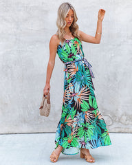 Robe maxi imprimée palmiers Find Paradise