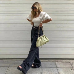 KittenAlarm - Spring Outfits Casual Fashion Straight Leg Women's Jeans Denim Bottom Harajuku Boyfriend Long High Waist Baggy Jeans Fall Pants