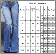 KittenAlarm - Skinny Flared Jeans Women's Fashion Denim Pants Bootcut Bell Bottoms Stretch Trousers Women Jeans Woman Jeans Low Rise Jeans