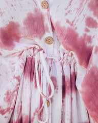 Robe kimono maxi ajustable Estancia à motif tie-dye