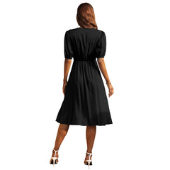 Robe midi boutonnée en lin mélangé Makayla