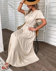 Robe midi en coton Bushwick - Crème - VENTE FINALE