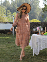 Robe longue Takeoff à imprimé étoiles et poches - Pêche