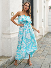 Robe longue bustier imprimée Rosha - Bleu royal