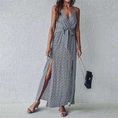 Robe nuisette midi à fleurs Hope Remains - Noire