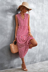 Robe midi tissée brodée en mélange de coton Jax