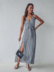 Robe nuisette midi à fleurs Hope Remains - Noire