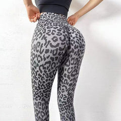 KittenAlarm - Mojoyce Leggings de yoga léopard pour femme, sans coutures, pantalon de yoga et de gym taille haute, legging de sport push-up pour l'entraînement, le fitness et la course à pied