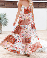 Robe maxi bohème patchwork Beauty In Bloom