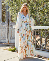 Robe longue fleurie Little Bit Of Sunshine - Menthe