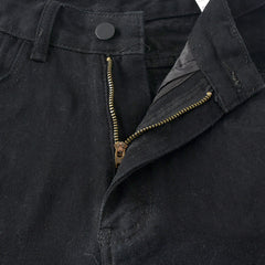 KittenAlarm - Jean taille basse à motif tête de mort pour femme, style streetwear, pantalon en denim noir, esthétique cyber Y2K, style gothique, C82-DI53