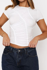 Ruched Short Sleeve T-Shirt