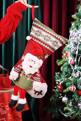 Chaussette de Noël, Père Noël, sac à bonbons portatif