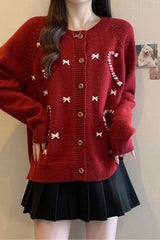 Soft Crochet Knit Christmas Cardigan