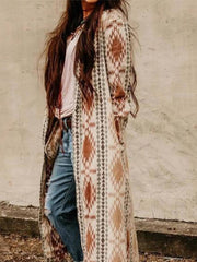 Aztec Boho Cardigan Casual Coat