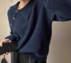 Pull vintage élégant, polyvalent, ample et confortable, idéal pour le bureau et les loisirs, chaud et à manches longues