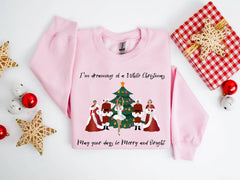 Hot Sale I’m Dreaming White Casual Sport Female Christmas Hoodie Pink / S Hoodies-L