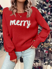 Loose Pullover Elegant Winter Warm Trendy Christmas Sweater Sweaters-L