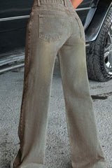 Jean bleu délavé et usé