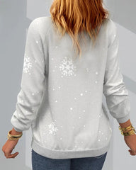 Tree Christmas Long-Sleeved Patterned Sweatshirt Hoodies-L