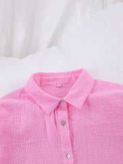 Intricate Cotton Co-Ord Pink Shorts Set