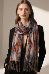 Écharpe de Noël en acrylique imprimé vagues